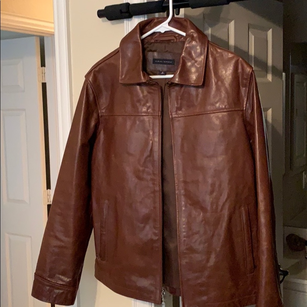Leather banana republic jacket